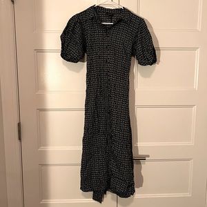 Who What Wear Midi Puff Sleeve Dress